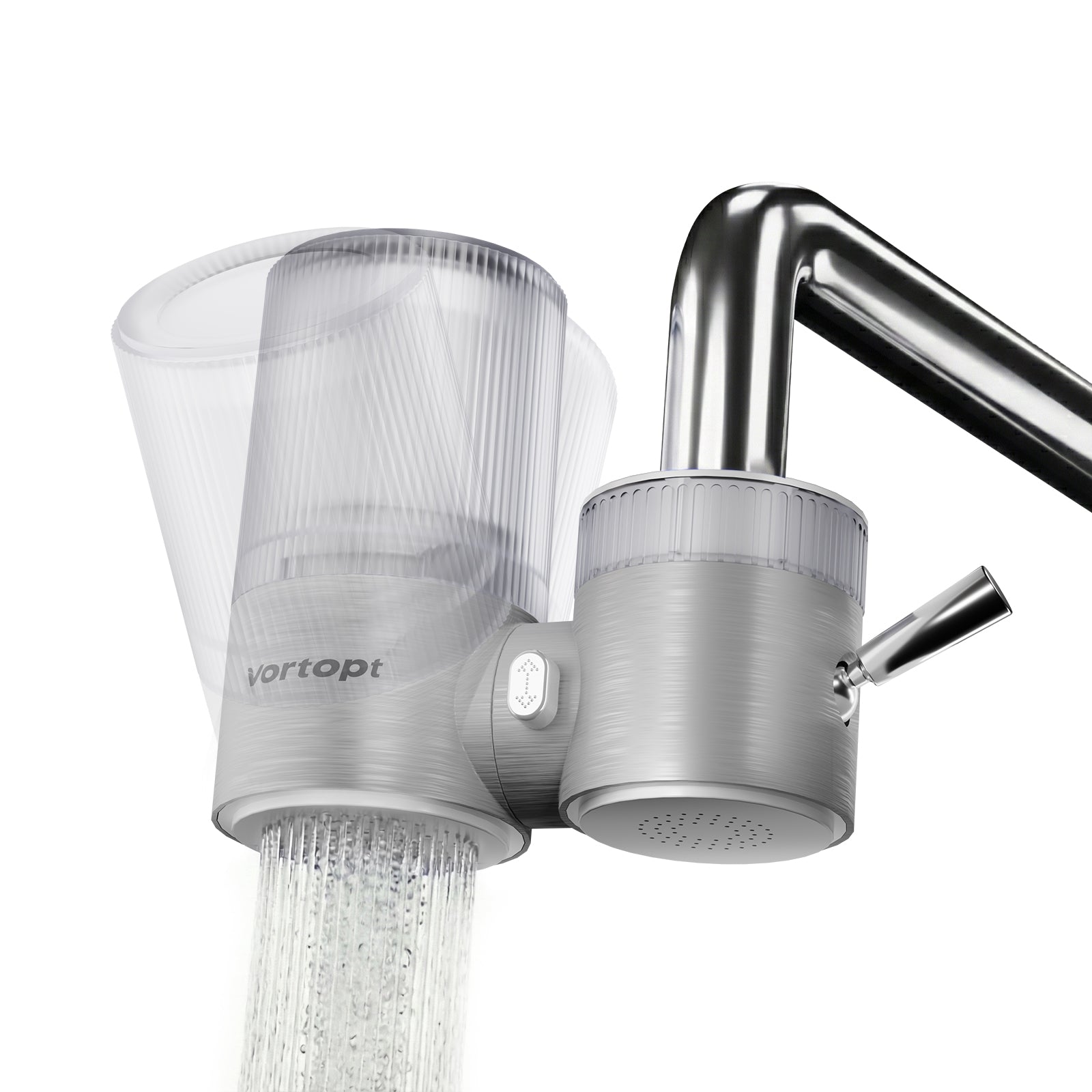 Vortopt Faucet Water Filter,360° Rotary Kitchen Faucet Filter with Carbon Block Filter, 350 Gallon NSF Certified Agua Purifier,can Reduce 99% Chlorine,Improve Taste, Drinking Water Filter,T10